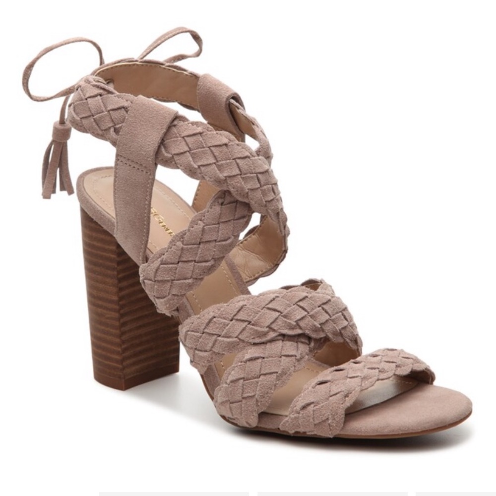 BCBGeneration Ledina Suede Stacked Block Heel Sandal